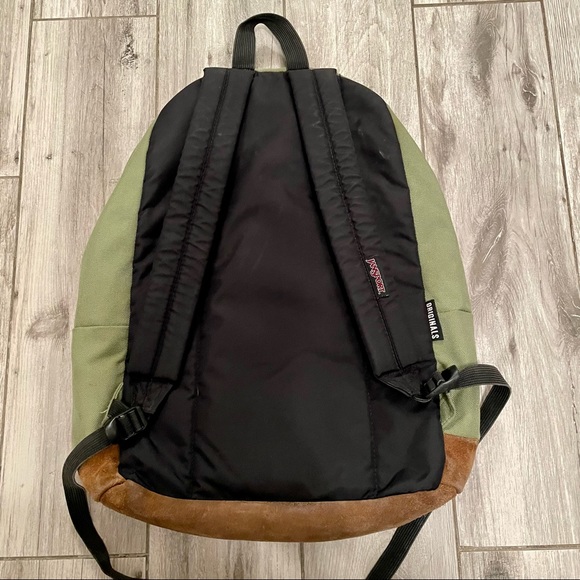 Jansport Bags Jansport Backpack Bag Large Vintage Sage Green Suede